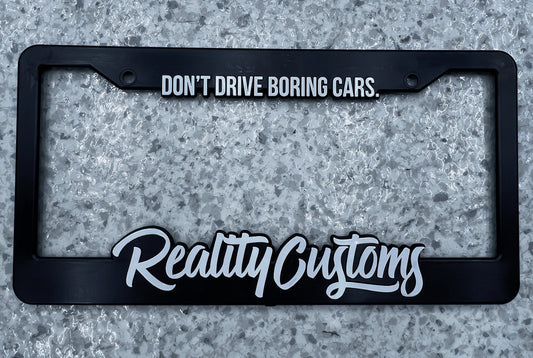 Don't Drive Boring Cars License plate frame